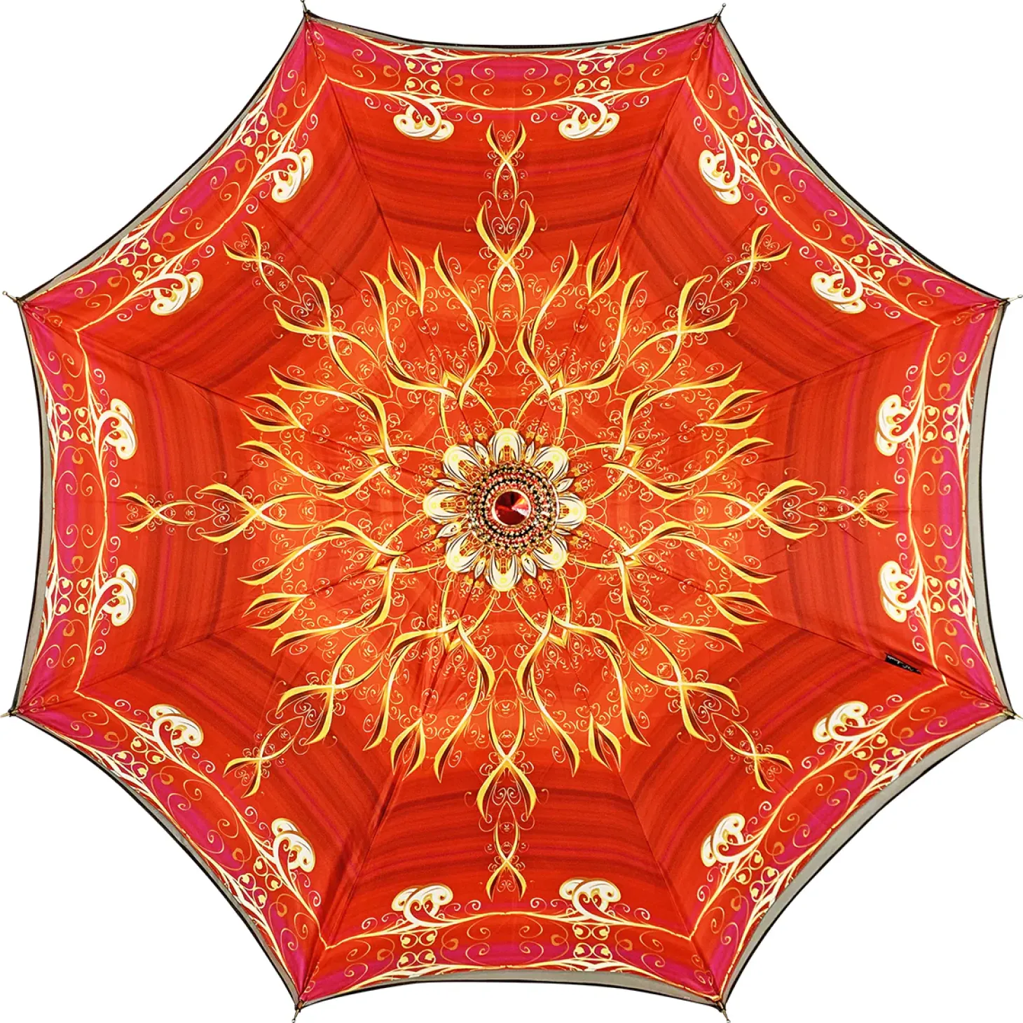Cream and red umbrella with exclusive design