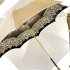 Creamy Leopard Print Umbrella, Double Cloth
