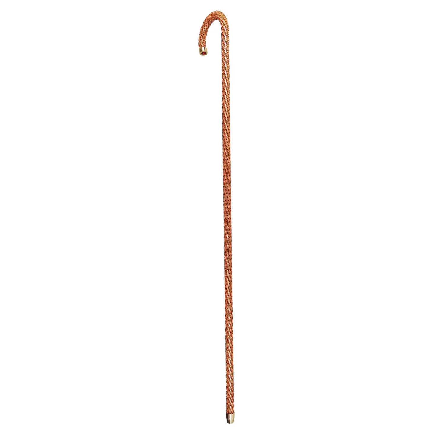 Crook Walking Cane Encrusted with Siam crystals