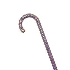 Crook Walking Cane Encrusted with Sapphire crystals