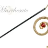 Curl Walking stick with crystals