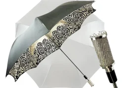 Damask Black and white with hundreds of crystals