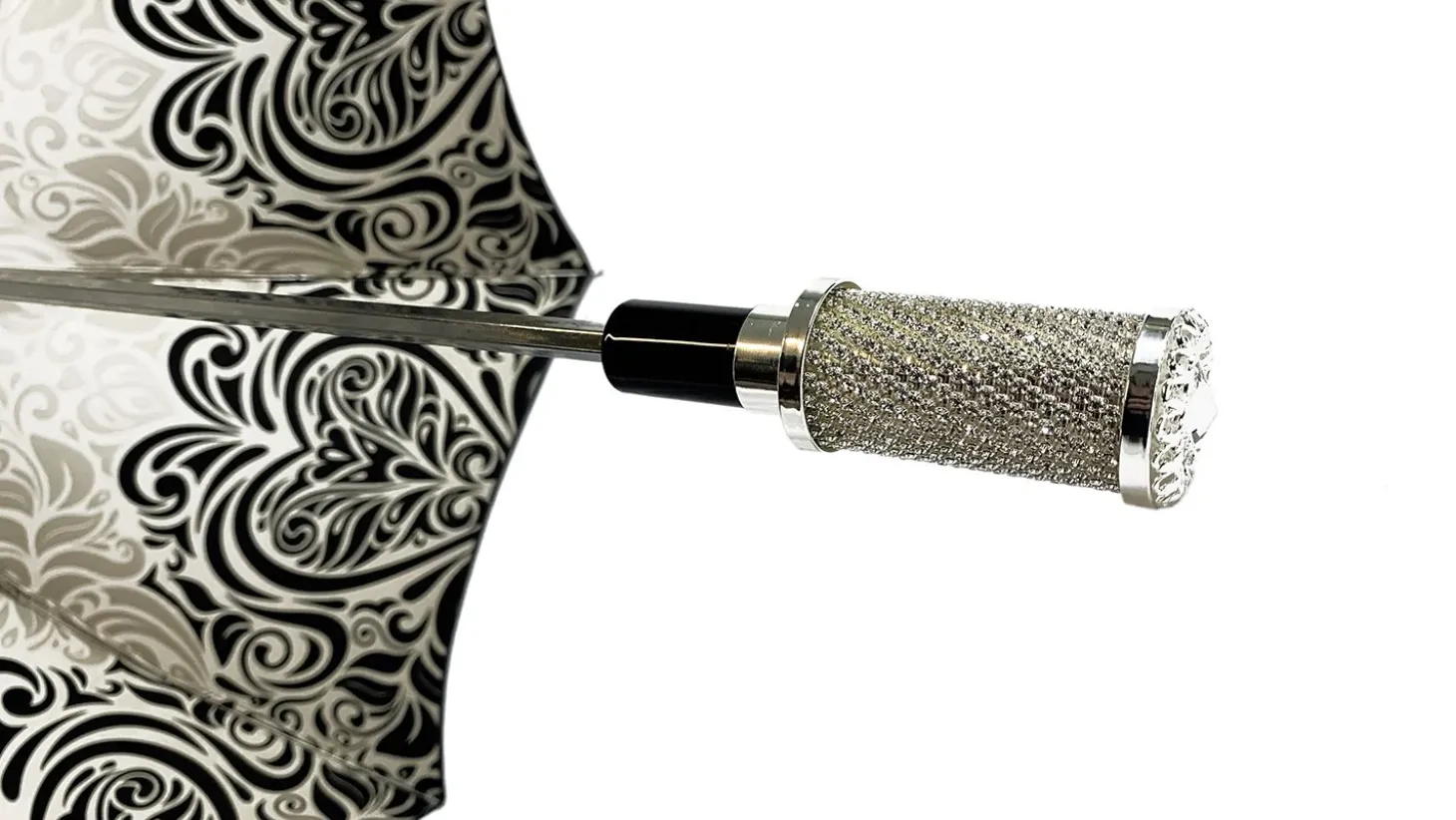 Damask Black and white with hundreds of crystals
