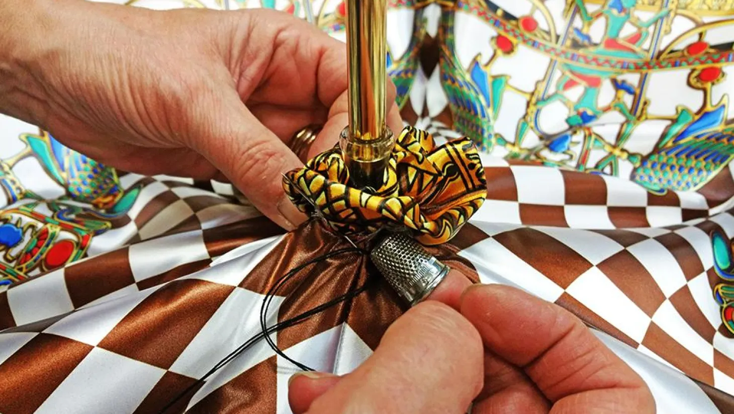 Double Canopy Ladies Umbrella - Designed By " il Marchesato" Egyptian style