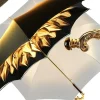 Double Cloth Gold Shaded Dahlia Umbrella