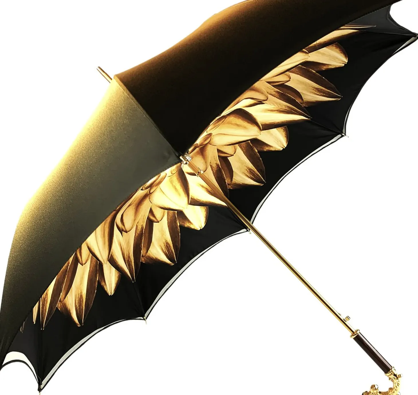 Double Cloth Gold Shaded Dahlia Umbrella