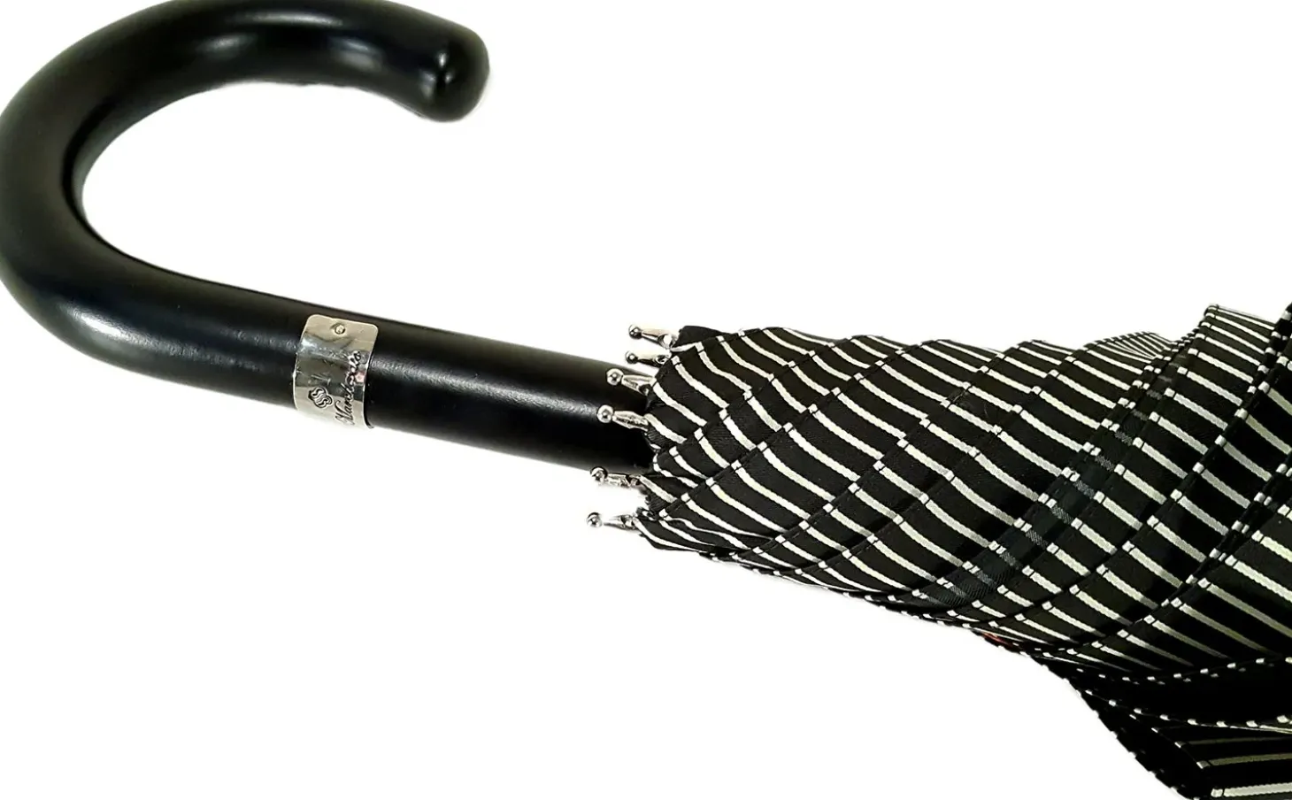 Double Cloth Men's Black Striped Umbrella