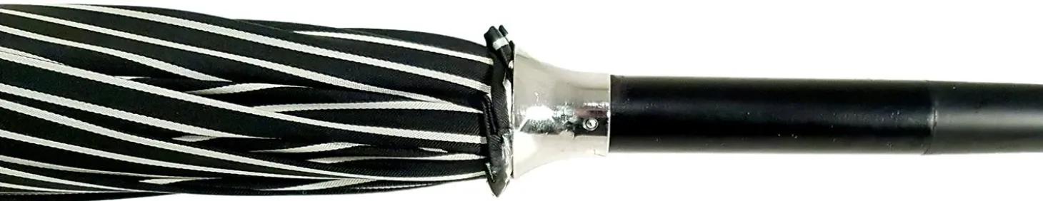 Double Cloth Men's Black Striped Umbrella