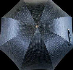 Double Cloth Men's Umbrella - Blue navy with dots Design