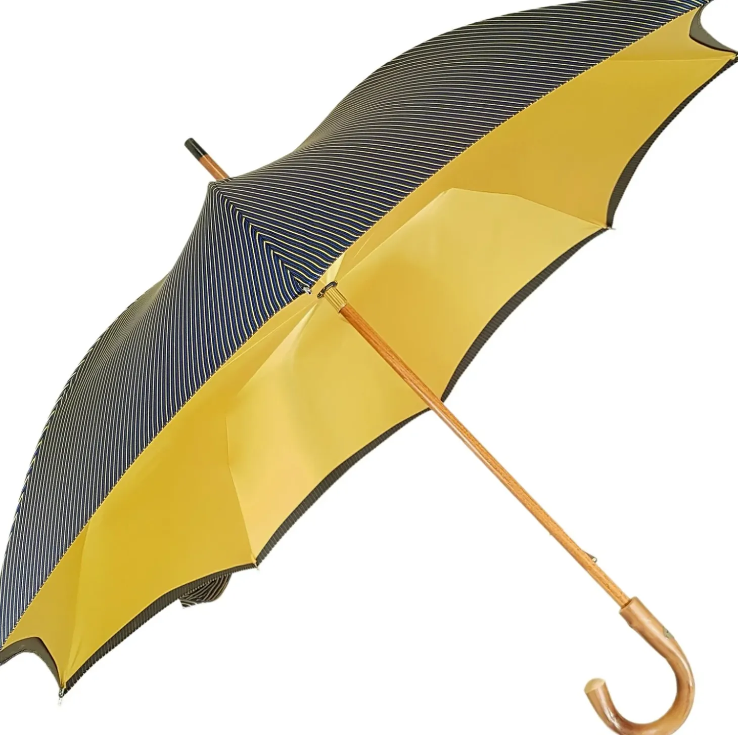 Double Cloth Men's Umbrella - Multicolored Striped Design