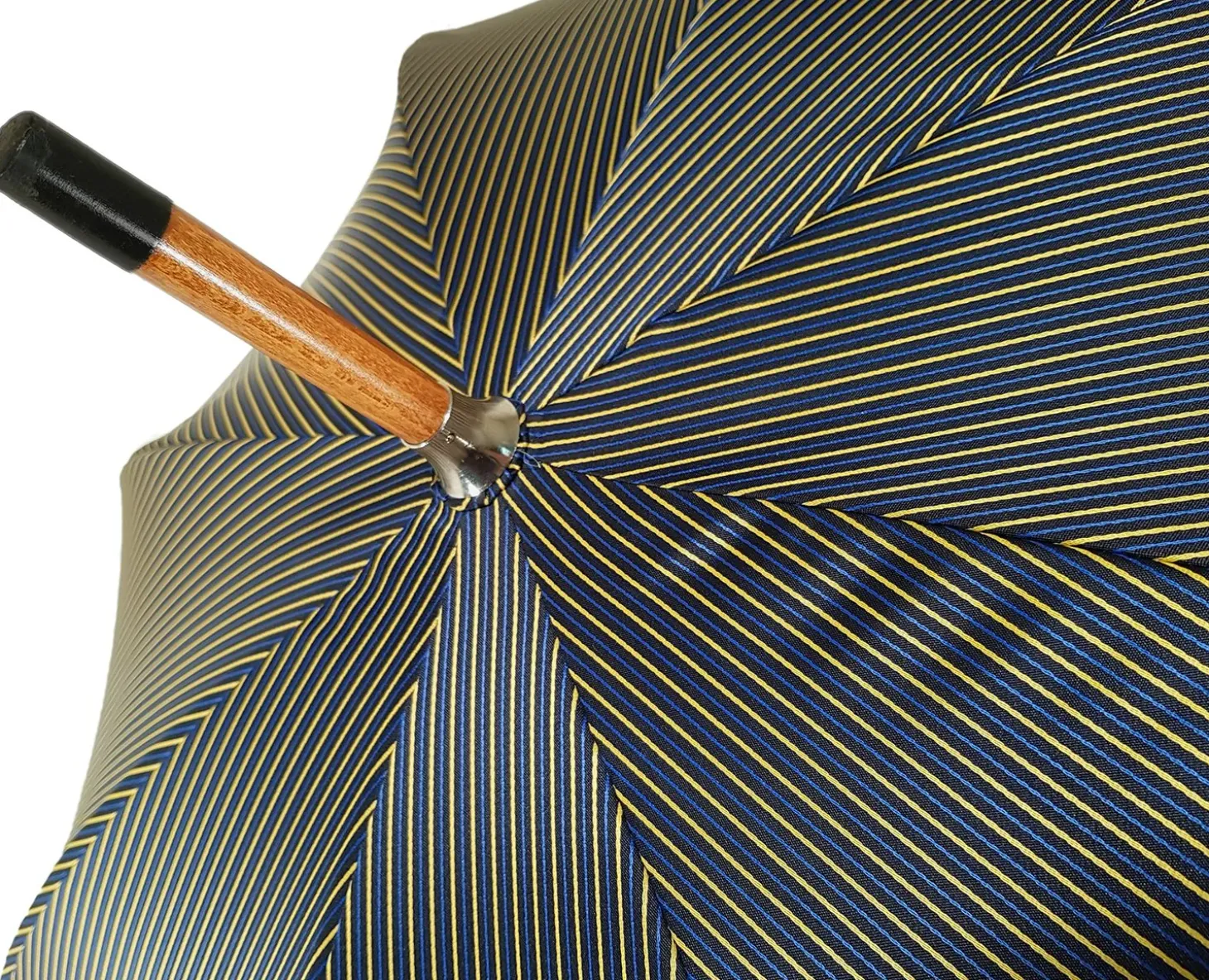 Double Cloth Men's Umbrella - Multicolored Striped Design