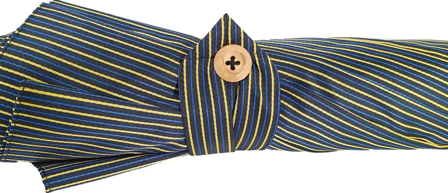Double Cloth Men's Umbrella - Multicolored Striped Design