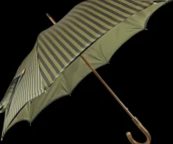 Double Cloth Men's Umbrella - Dark green striped Design
