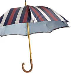 Double Cloth Men's Umbrella - Grey and Striped Design