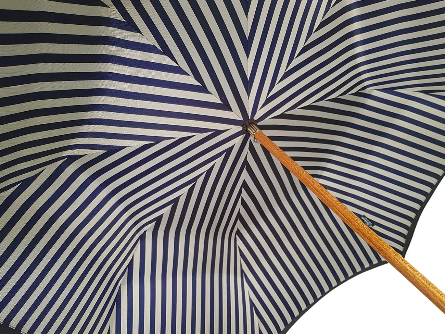 Double Cloth Men's Umbrella - Blue Striped Design
