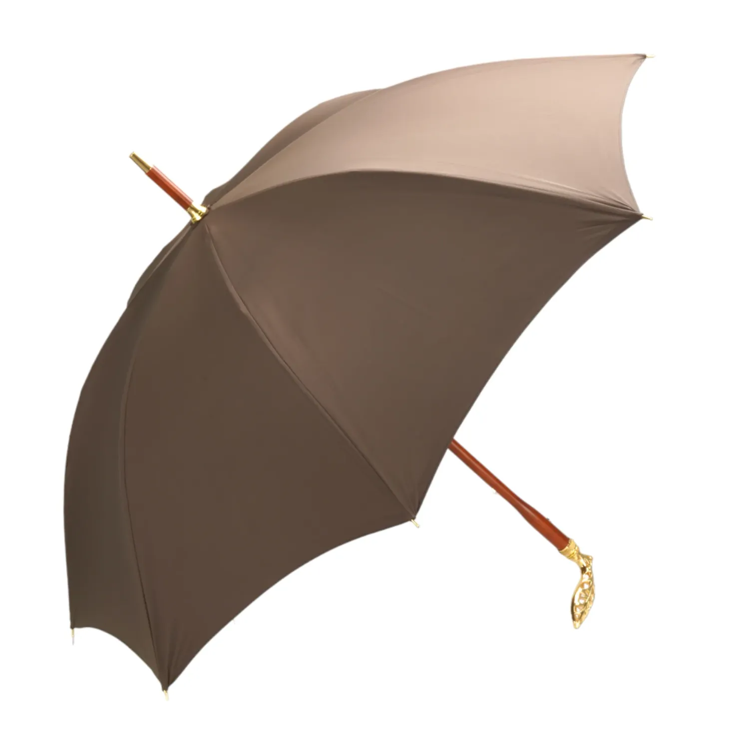 Double Cloth Men's Umbrella - 24K Goldplated handle