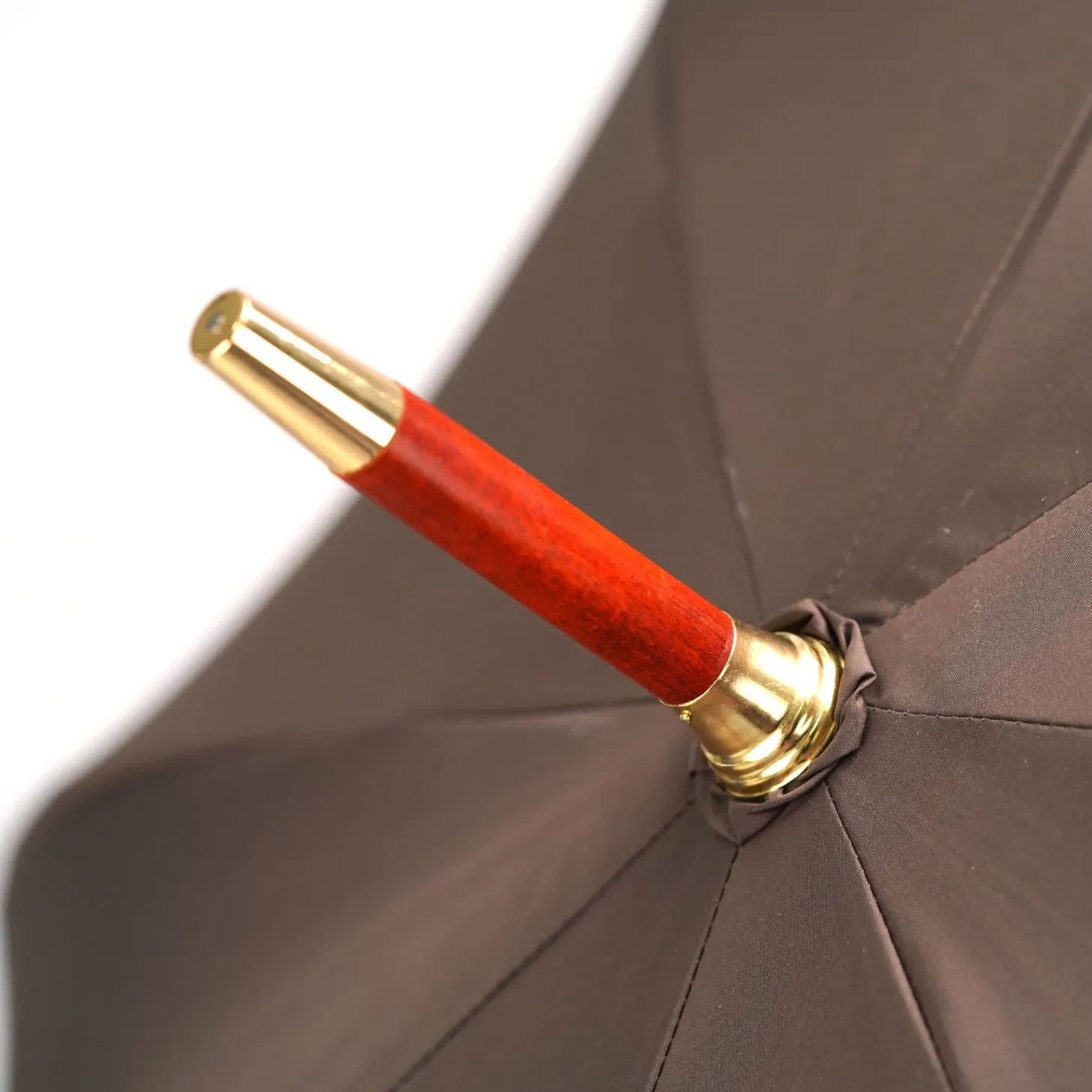 Double Cloth Men's Umbrella - 24K Goldplated handle