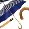 Double Cloth Men's Umbrella - Blue Striped Design