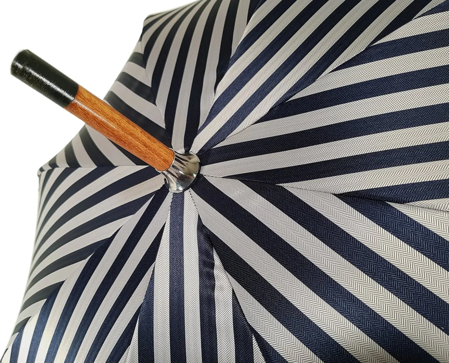 Double Cloth Men's Umbrella - Blue Striped Design