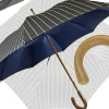 Double Cloth Men's Umbrella - Grey and blu Striped Design