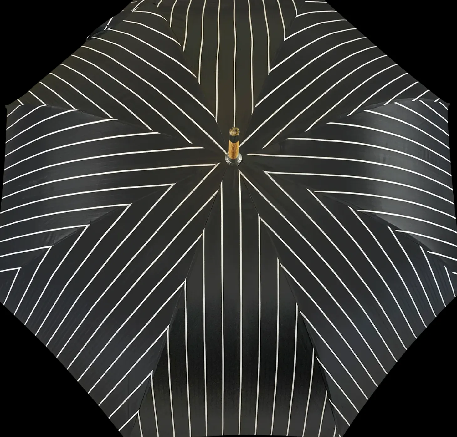 Double Cloth Men's Umbrella - Grey and blu Striped Design