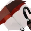 Elegant Burgundy Polka Dot Umbrella