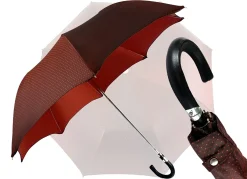 Elegant Burgundy Polka Dot Umbrella