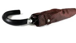 Elegant Burgundy Polka Dot Umbrella