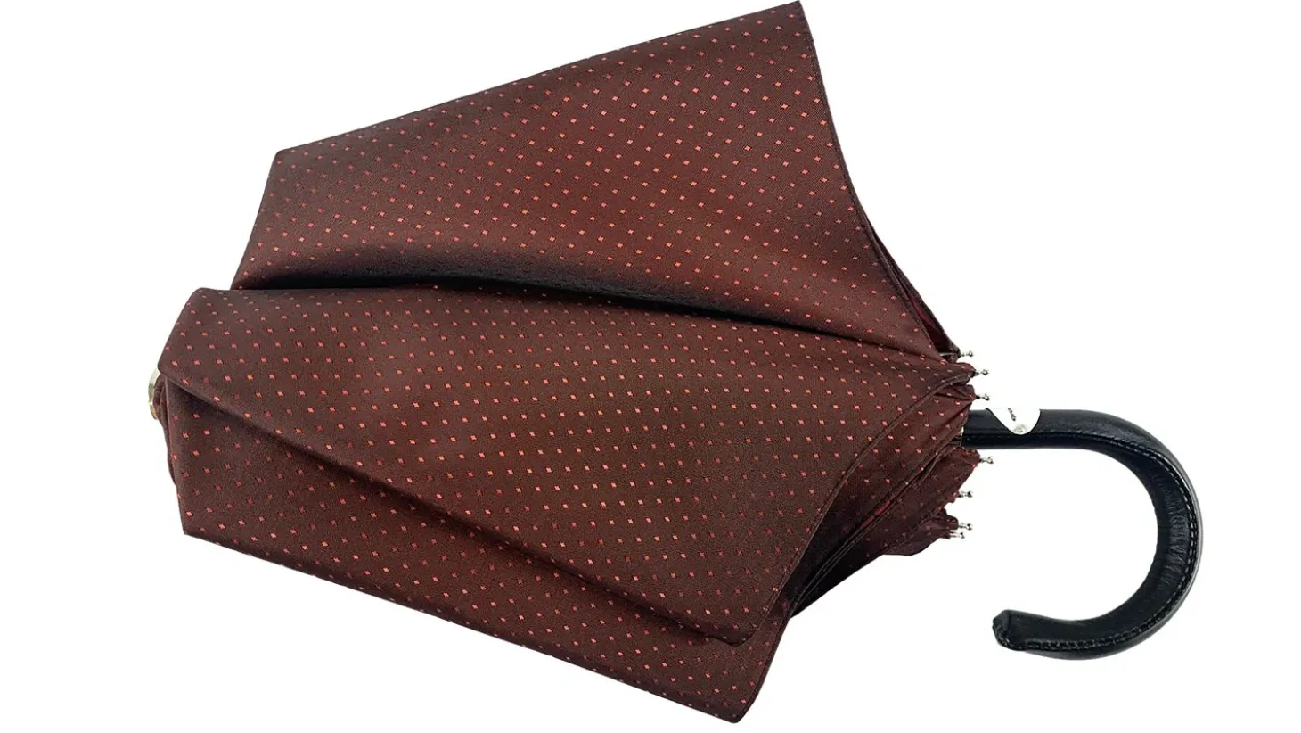 Elegant Burgundy Polka Dot Umbrella
