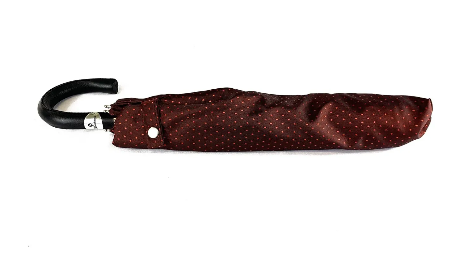 Elegant Burgundy Polka Dot Umbrella