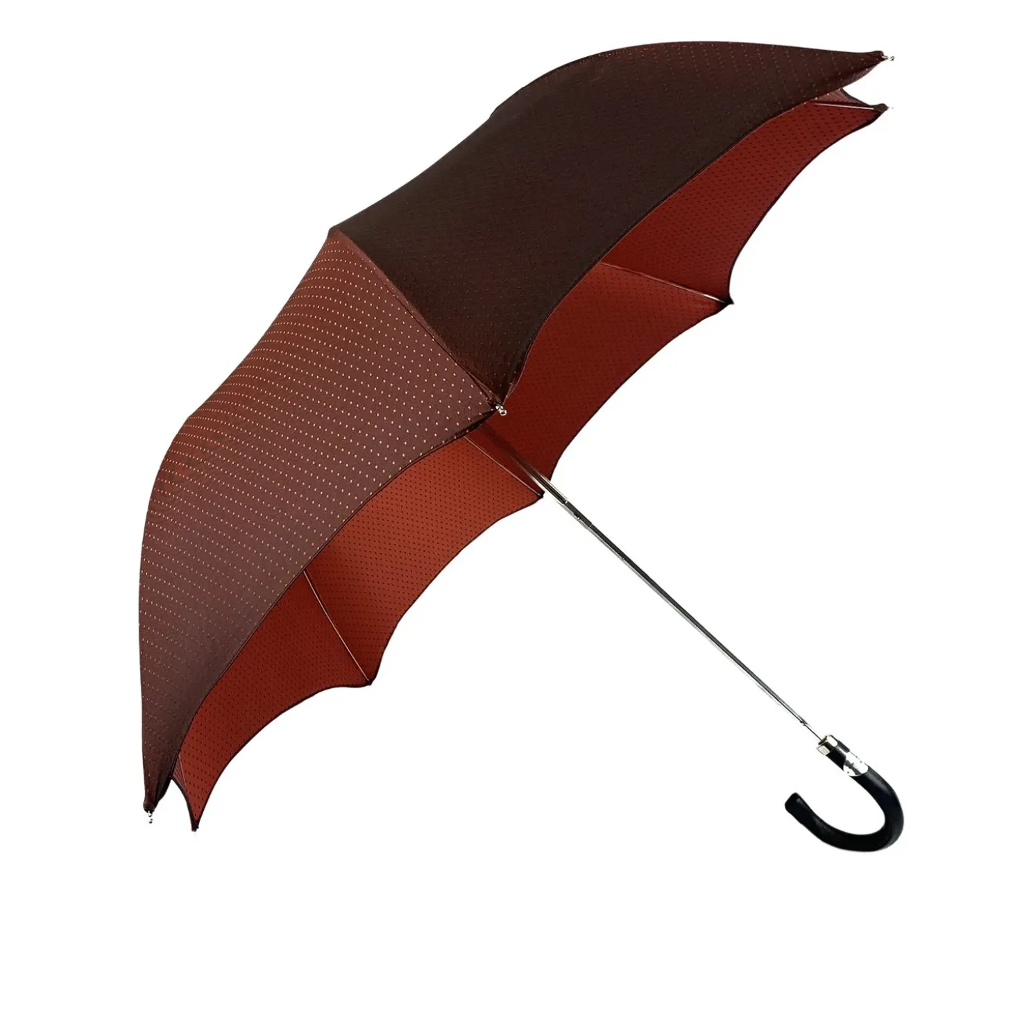 Elegant Burgundy Polka Dot Umbrella