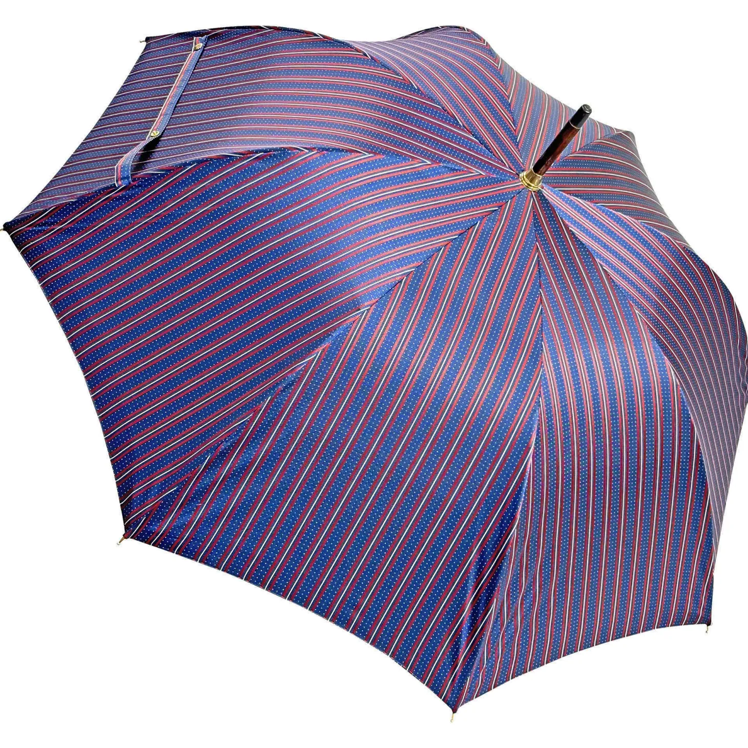 Elegant burgundy umbrella - handmade red leather handle