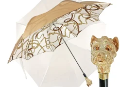 Elegant cream with enamelled dog