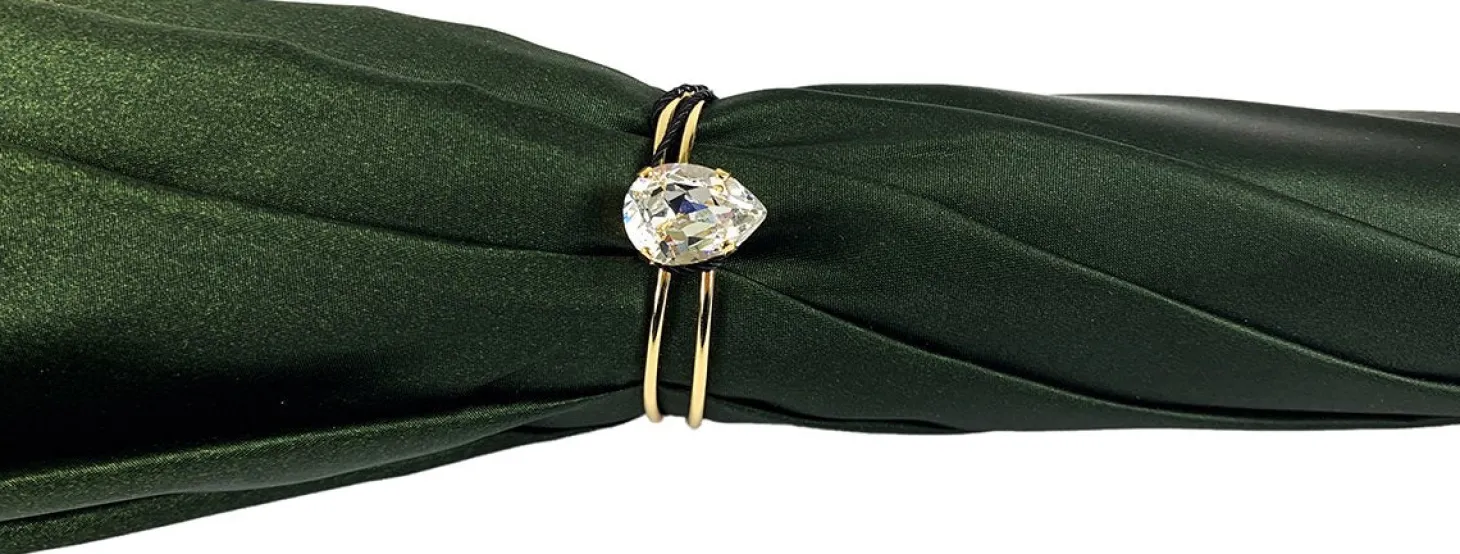 Elegant Green Floral Umbrella