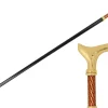 Elegant Italian Craftsmanship: Luxury Walking Cane with 24K Gold Plati