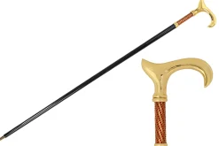 Elegant Italian Craftsmanship: Luxury Walking Cane with 24K Gold Plati