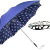 Elegant men's umbrella with silverplated 925 handle