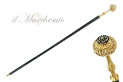 Elegant mylor Walking stick with Jet Crystals