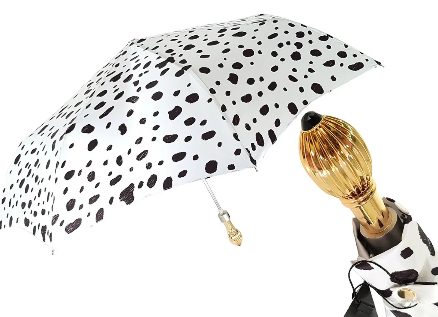 Elegant Spotted Woman's Folding Umbrella