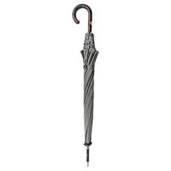 Elegant Striped Umbrella - Flamed Natural beech Wood-Handle