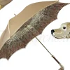 Elegant umbrella in animalier style and hand-enamelled Dog