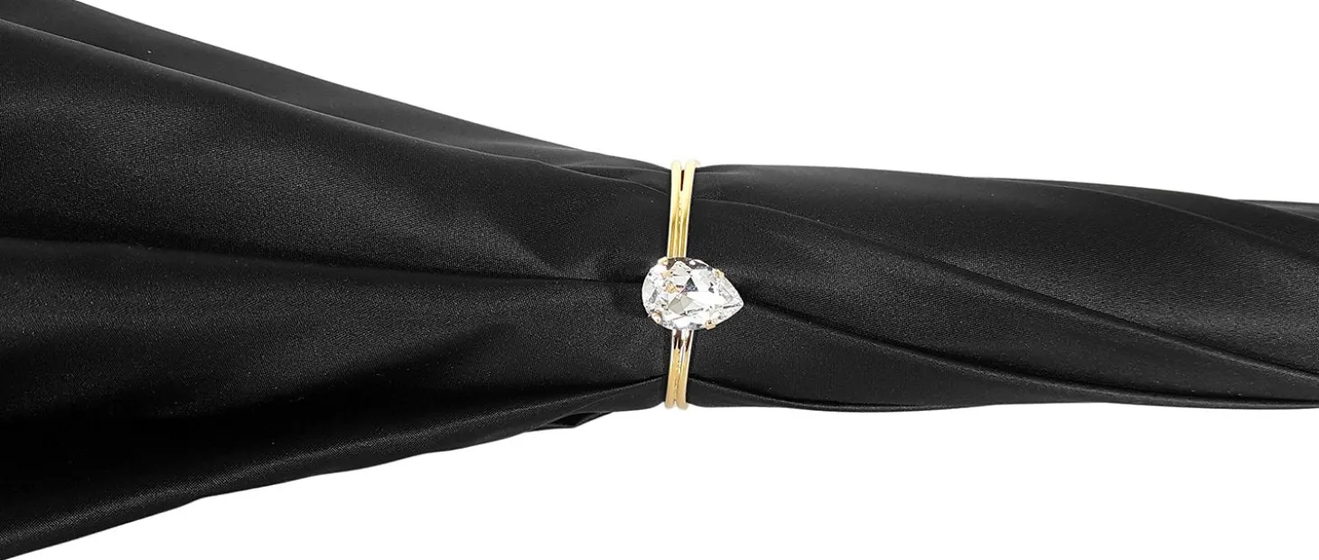 Elegant Umbrella With Double Layer In Black Satin