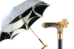 Elegant Umbrella with Gold-Plated Lion Handle – Limited Edition