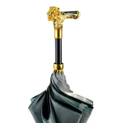 Elegant Umbrella with Gold-Plated Lion Handle – Limited Edition