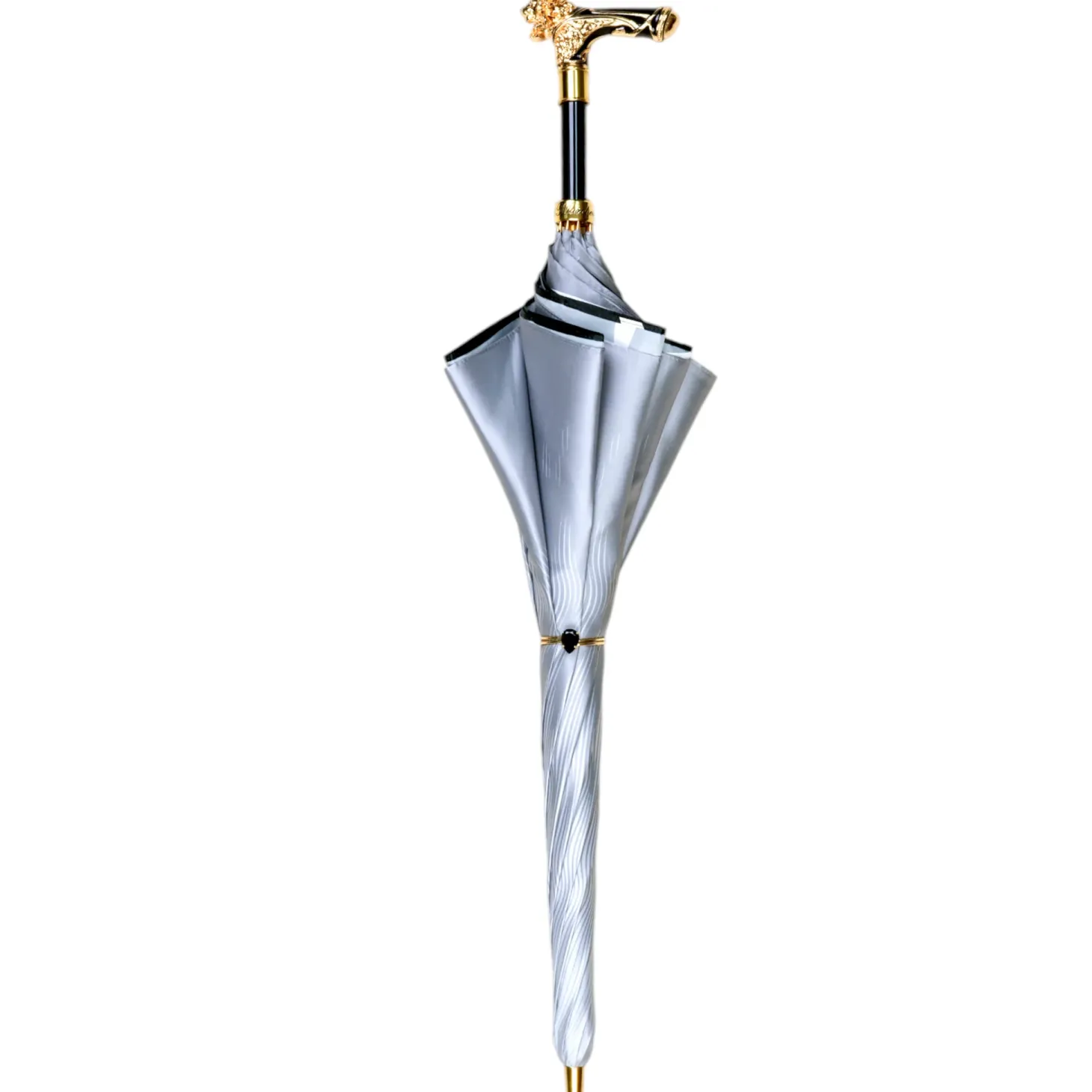 Elegant Umbrella with Gold-Plated Lion Handle – Limited Edition