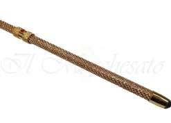 Elegant Walking Cane Encrusted with Swarovski Crystals- Leather Handle