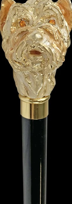 Exclusive gold plated and Hand enamelled dog