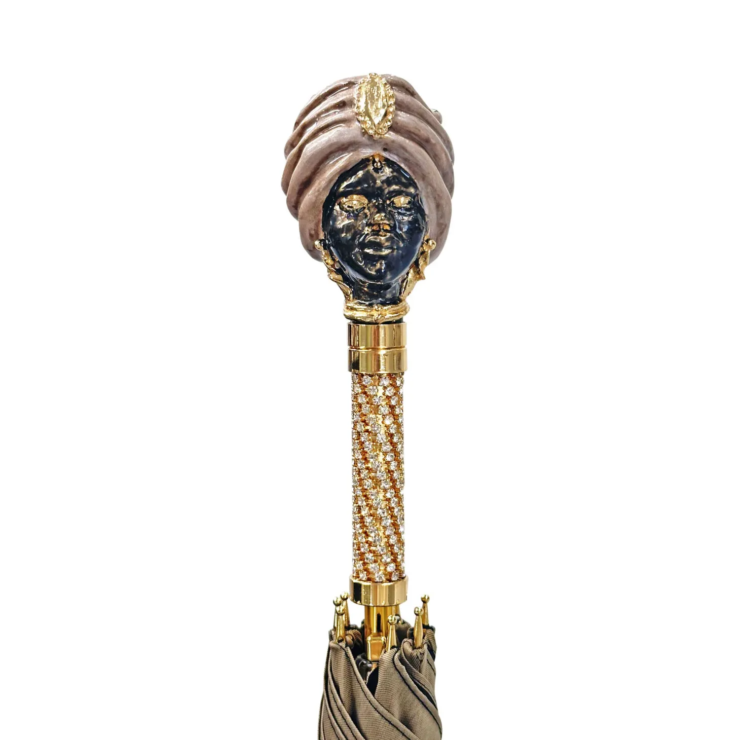 Exclusive ilMarchesato umbrella with Classic Sicily "Testa di moro"