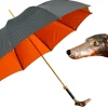Exclusive striped umbrella - hand-painted greyhound umbrella
