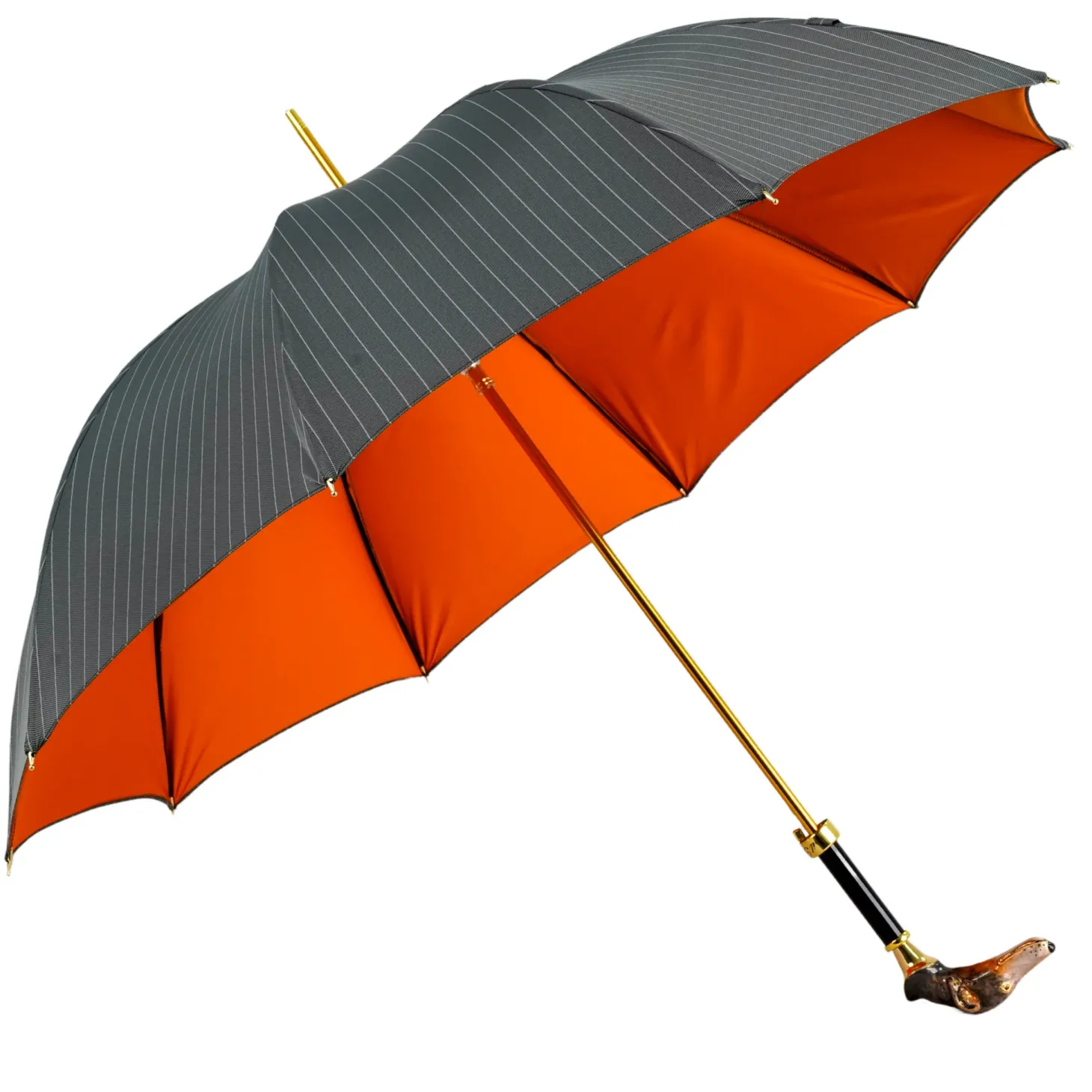 Exclusive striped umbrella - hand-painted greyhound umbrella